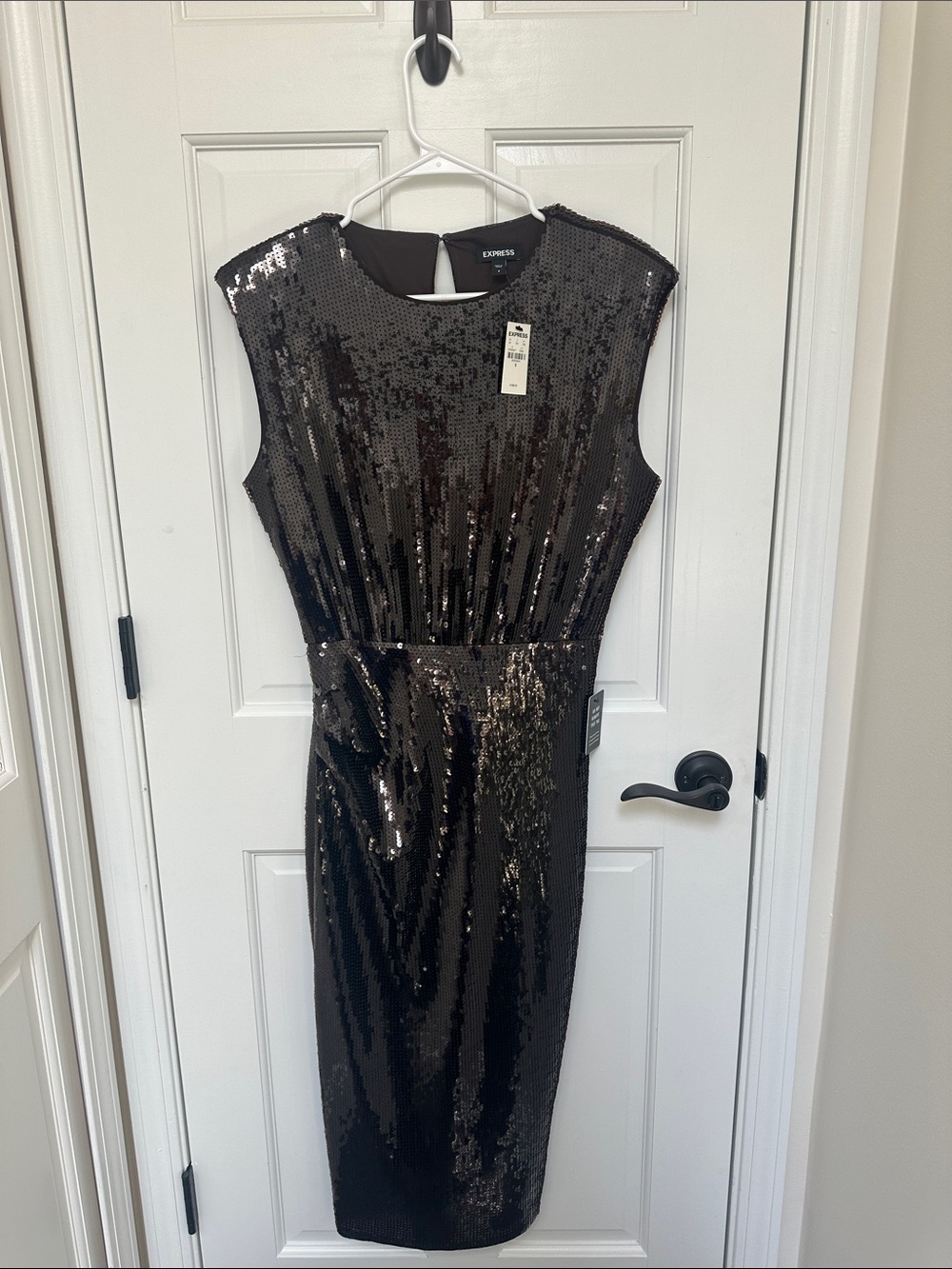 Express Chocolate Brow Sequin Midi Dress- NWT